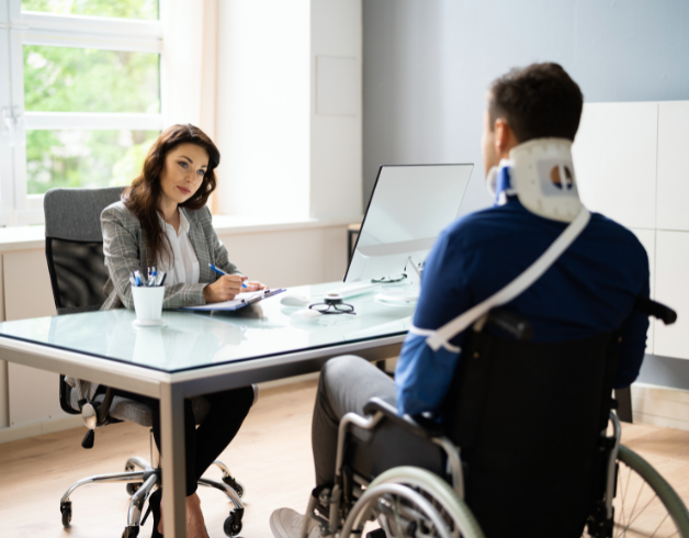 Patient Consulting Personal Injury Lawyer
